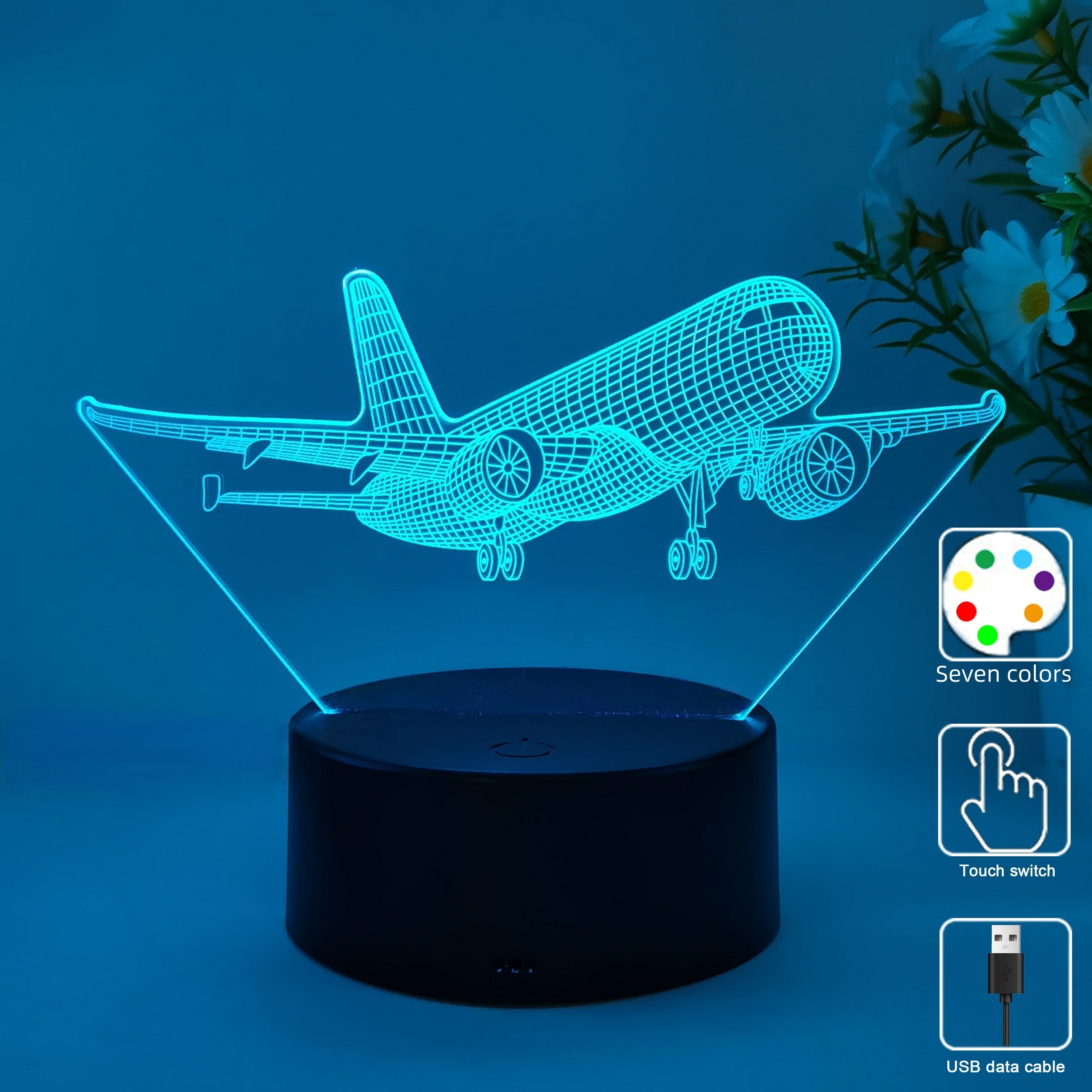 Aerion | LED-bordslampa – Unik 3D-flygplansdesign 4