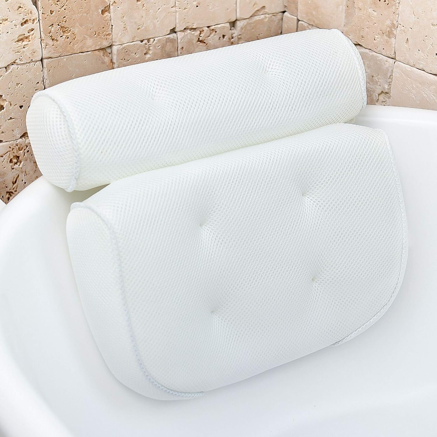 AquaEase - Ergonomisk Badkudde med Antislip för Ultimat Avkoppling och Stöd