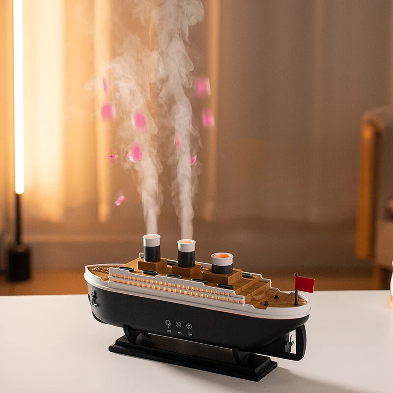 AquaEase - Luftfuktare med Aromadiffusor och LED-lampor för Sovrum
