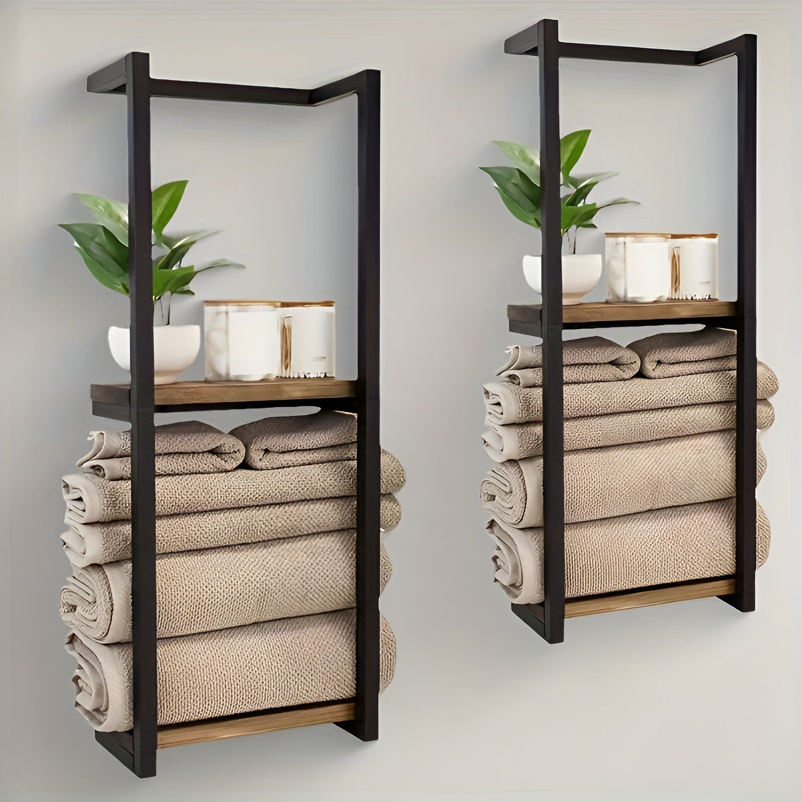 AquaStyle - Väggmonterat Handdukstativ i Rostfritt Stål, Elegant Design