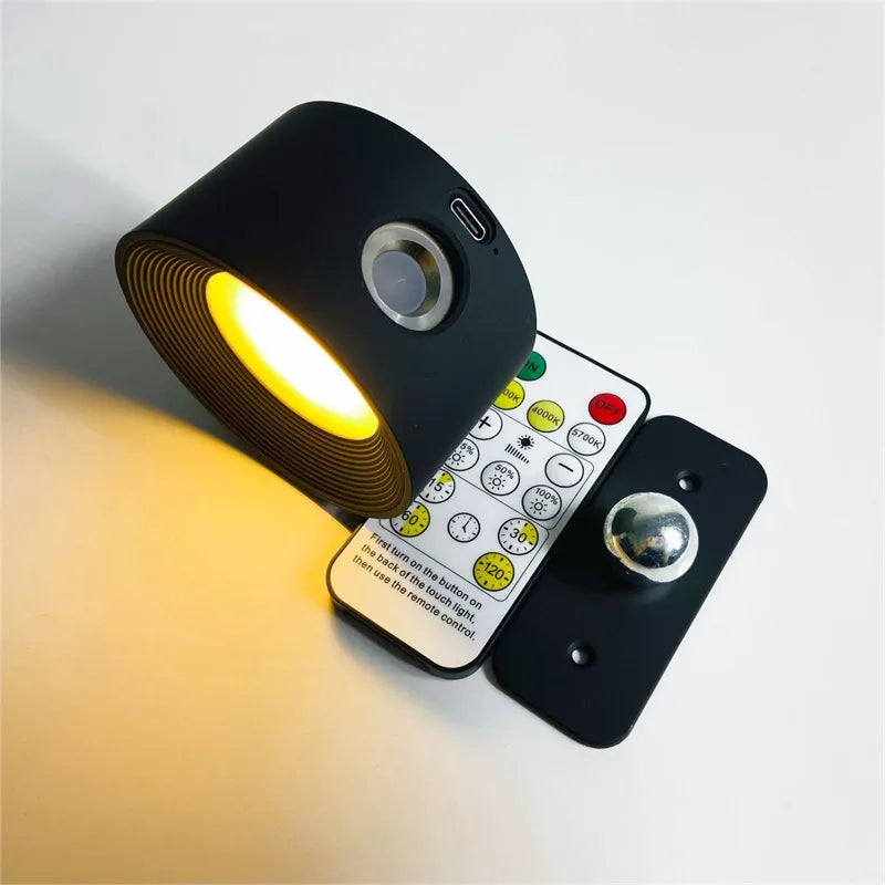 Nyxveil - Trådlös Vägglampa med 360° Roterbart LED-ljus