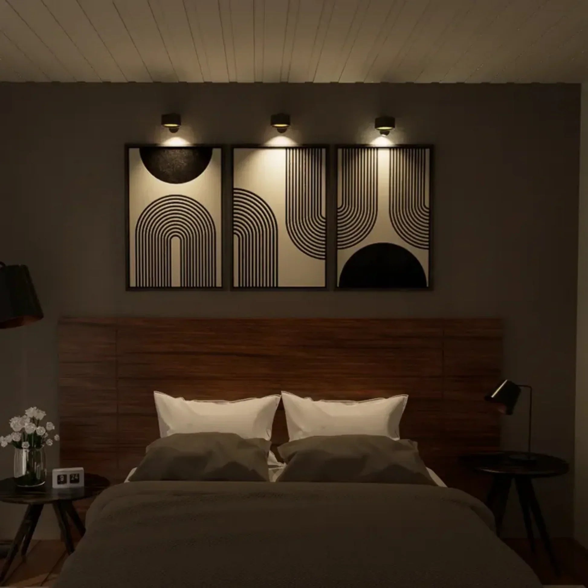 Nyxveil - Trådlös Vägglampa med 360° Roterbart LED-ljus