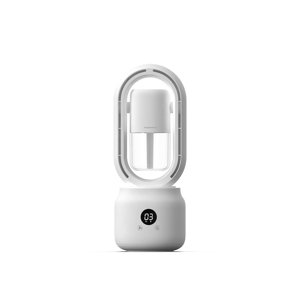 BreezePro - Bärbar Fläkt med Kylande Dimma, Nattljus och 4000 mAh Batteri