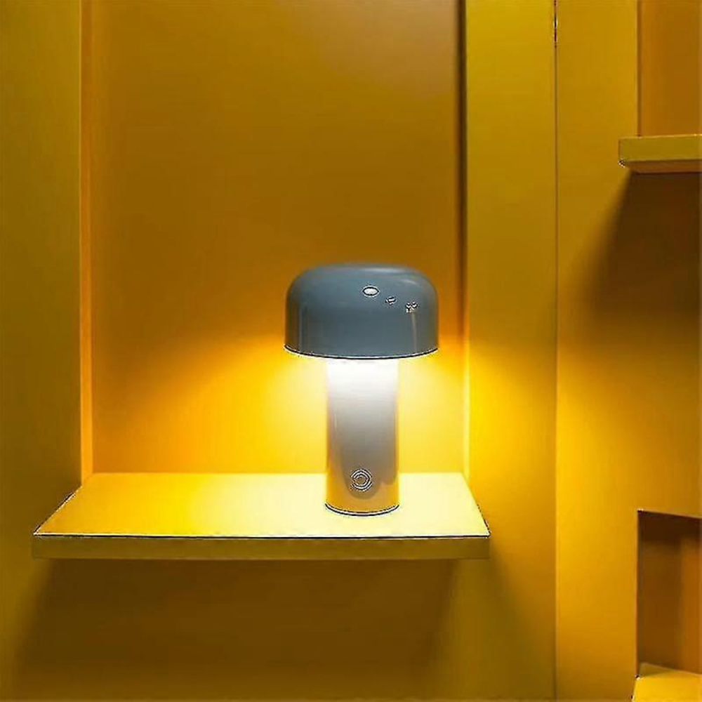 Charmig Svamp Bordslampa - Trådlös och Uppladdningsbar Batteridriven Design
