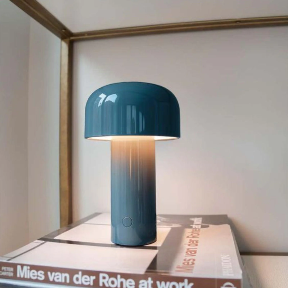 Charmig Svamp Bordslampa - Trådlös och Uppladdningsbar Batteridriven Design