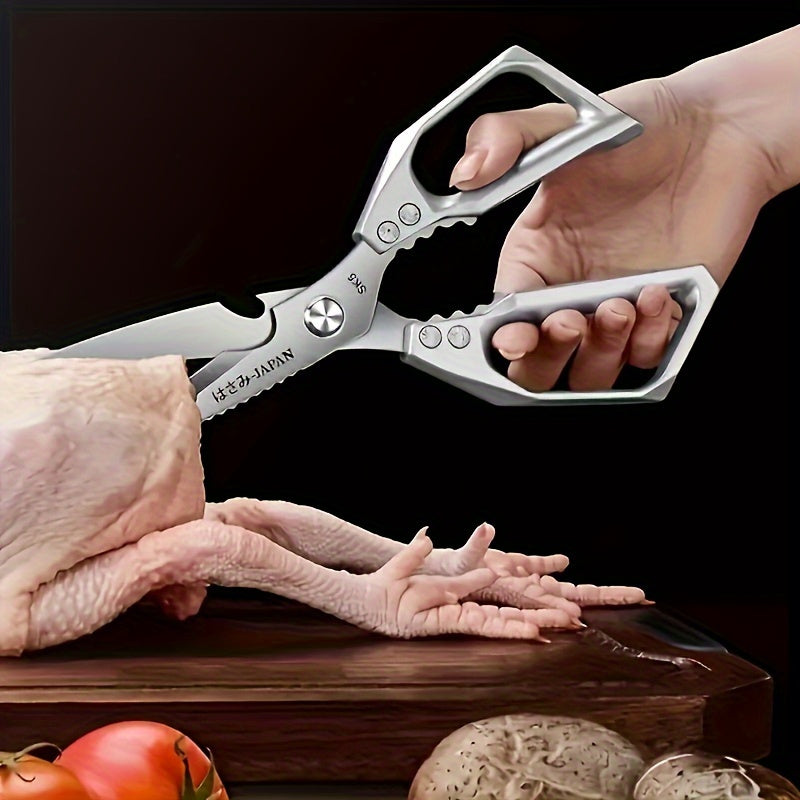 Voryn - Ergonomisk Kökssax i Rostfritt Stål för Kött och Örter