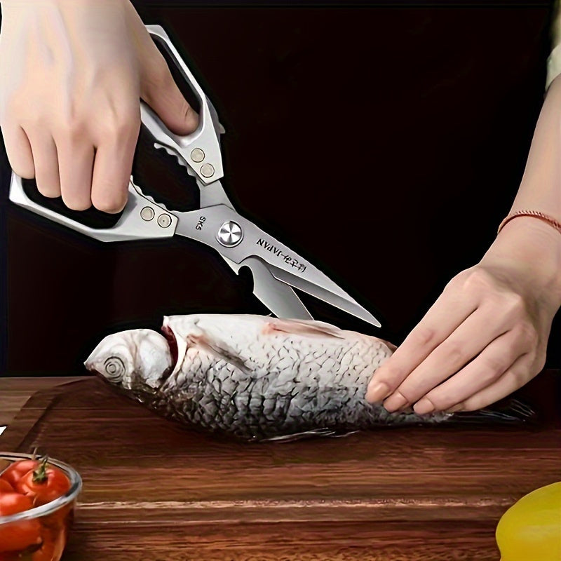 Voryn - Ergonomisk Kökssax i Rostfritt Stål för Kött och Örter