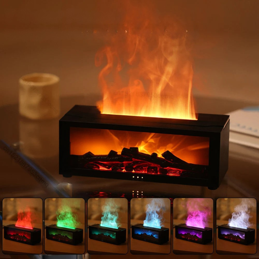 CozyAir - Luftfuktare och Luftrenare med Flammeffekt och Aromadiffusor