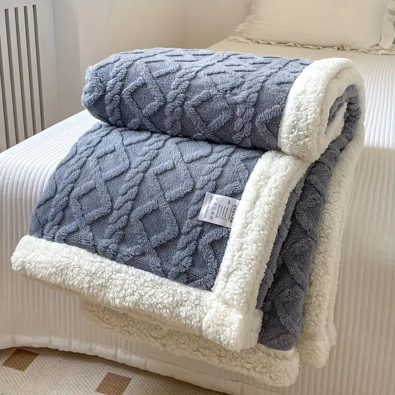 CozyNest - Vändbar Fleecefilt med Sherpa för Året Runt Komfort och Stil
