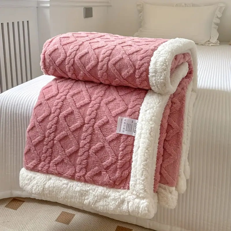 CozyNest - Vändbar Fleecefilt med Sherpa för Året Runt Komfort och Stil