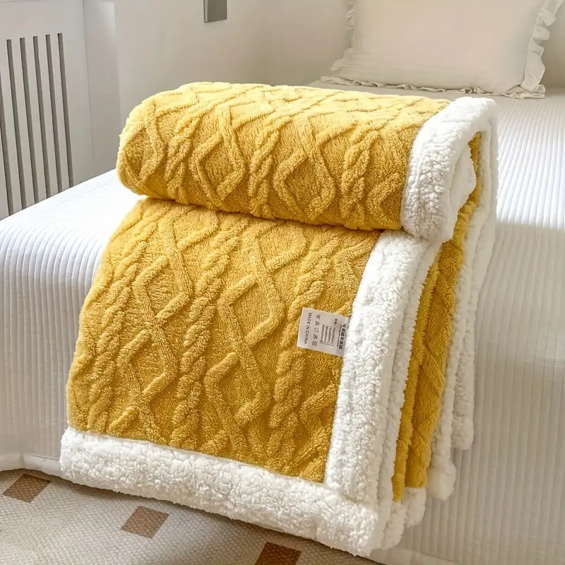 CozyNest - Vändbar Fleecefilt med Sherpa för Året Runt Komfort och Stil