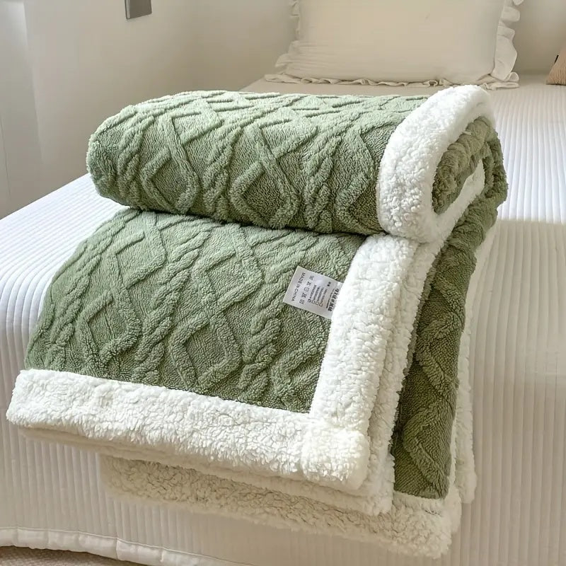 CozyNest - Vändbar Fleecefilt med Sherpa för Året Runt Komfort och Stil
