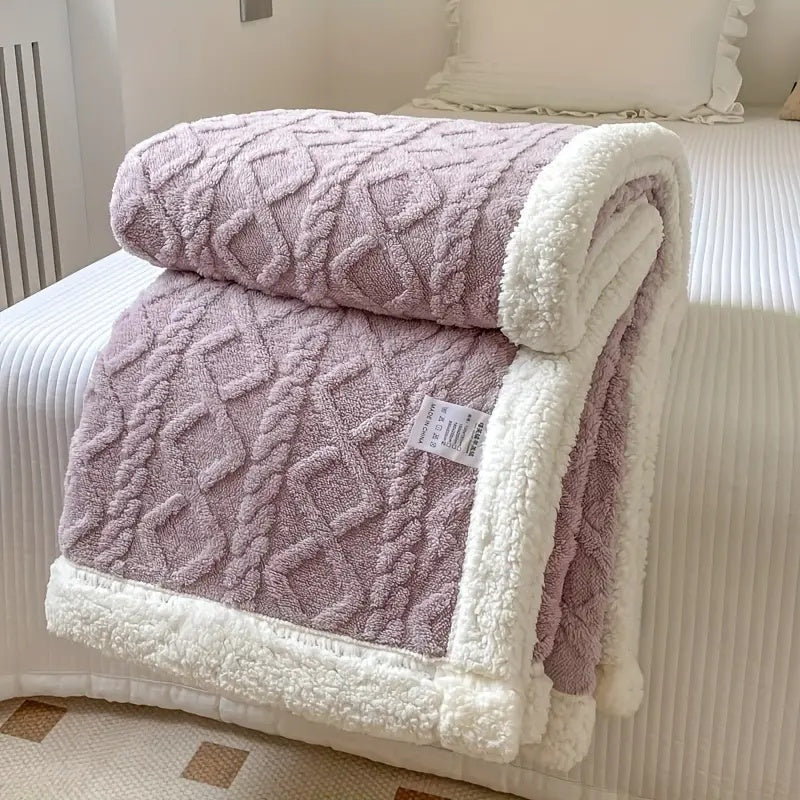 CozyNest - Vändbar Fleecefilt med Sherpa för Året Runt Komfort och Stil