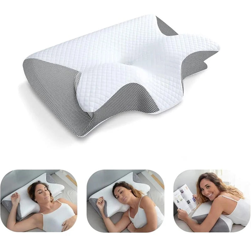 NeckEase Memory Foam Nackkudde för Nacksmärta