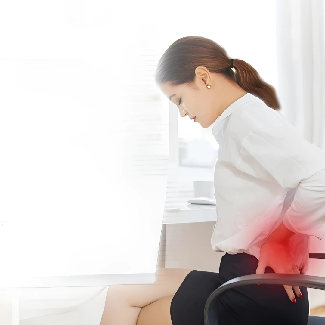 ErgoFlow - Ryggstödskudde med minnesskum för ergonomisk stöd och smärtlindring