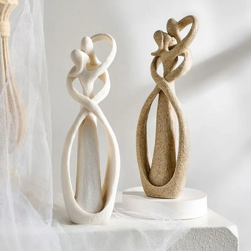 HeartArt - Modern Skulptur i Polyresin för Evig Kärlek och Dekoration 3