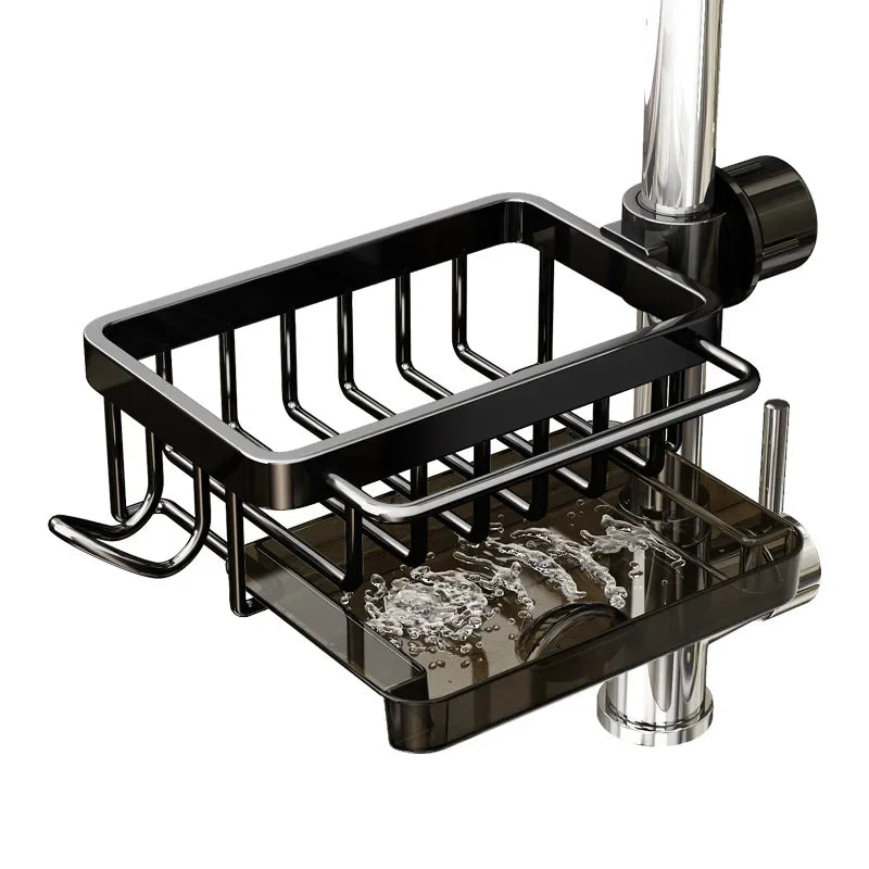 KitchenFlow - Aluminium Diskbänksorganisatör för Effektiv Förvaring