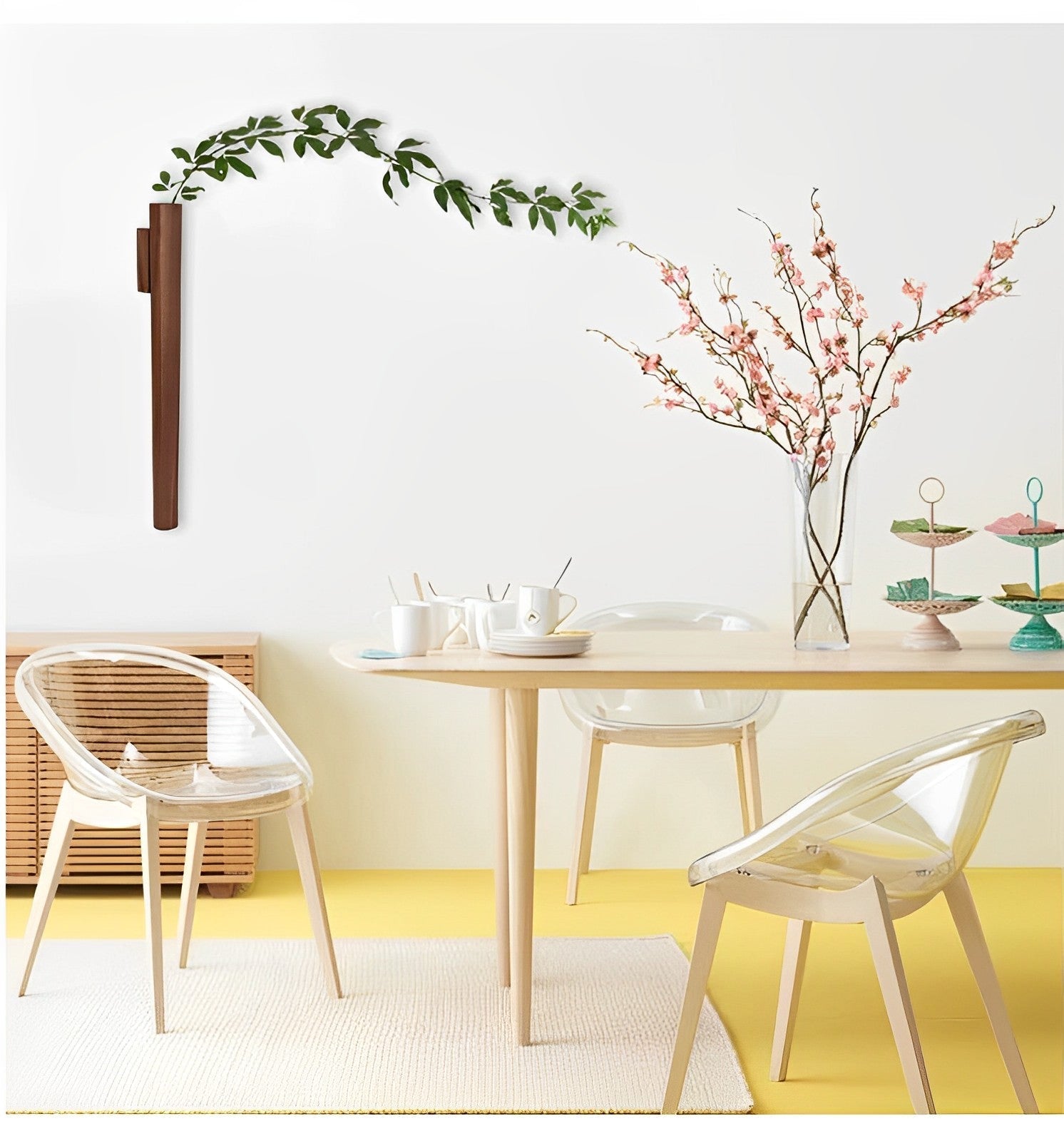 BloomNest - Elegant Hängande Väggvaser i Glas för Blommor och Växter Set