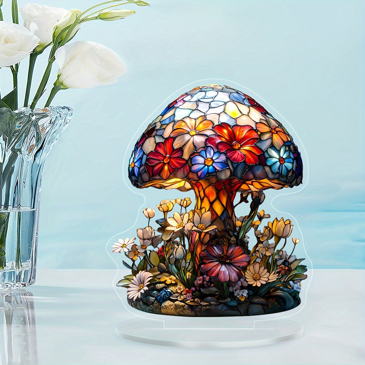 Luminara | Bordslampa – Bohemisk Art Deco-design med Blommotiv 0