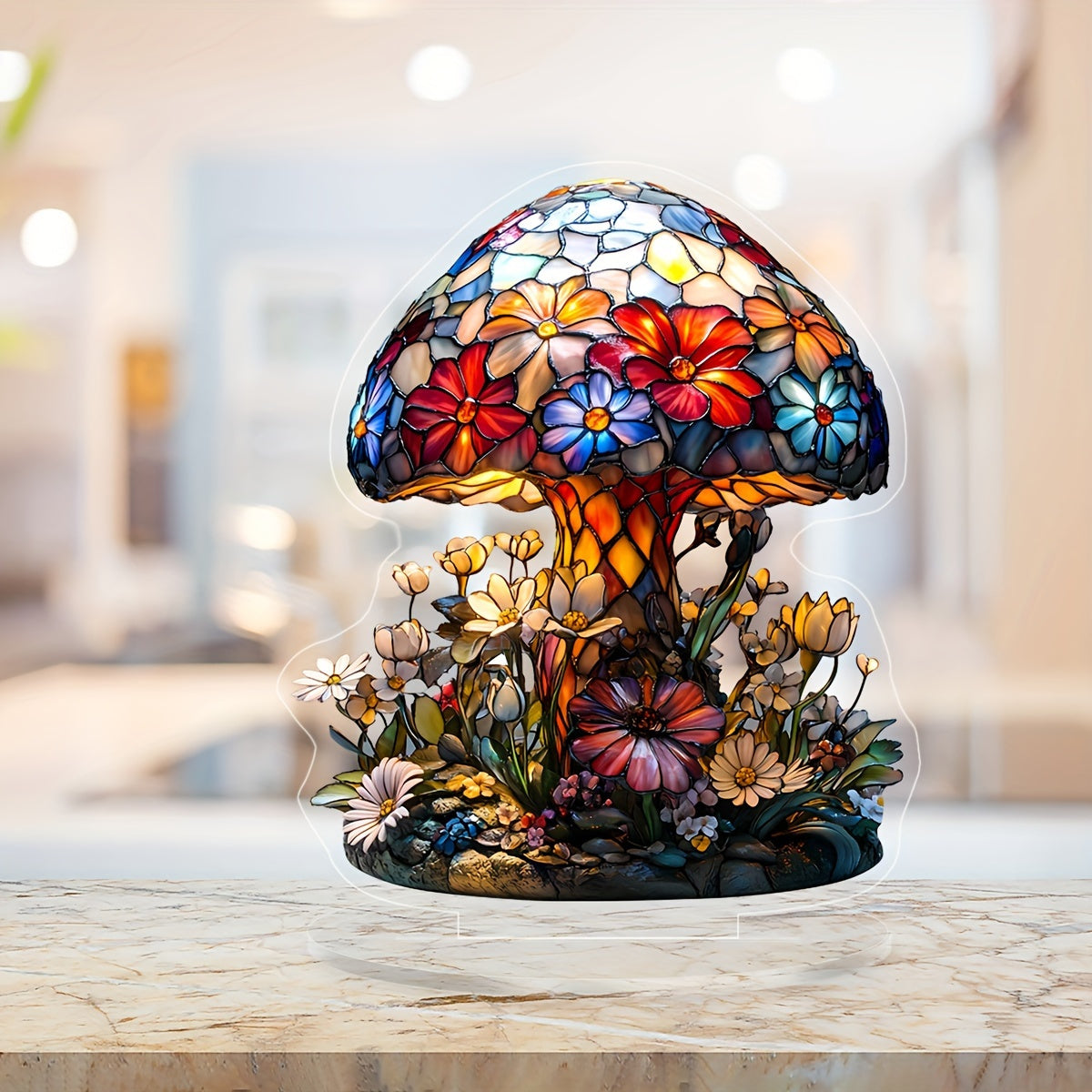 Luminara | Bordslampa – Bohemisk Art Deco-design med Blommotiv 4