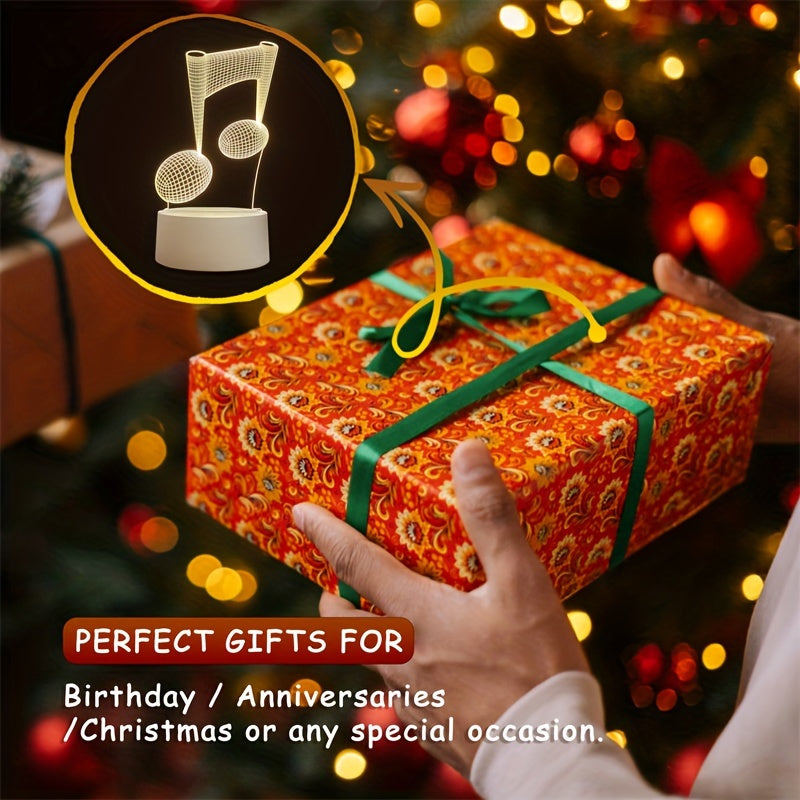 Melodika | Nattlampa – Unik Notdesign med Mjuk LED-Belysning för Sovrum 7