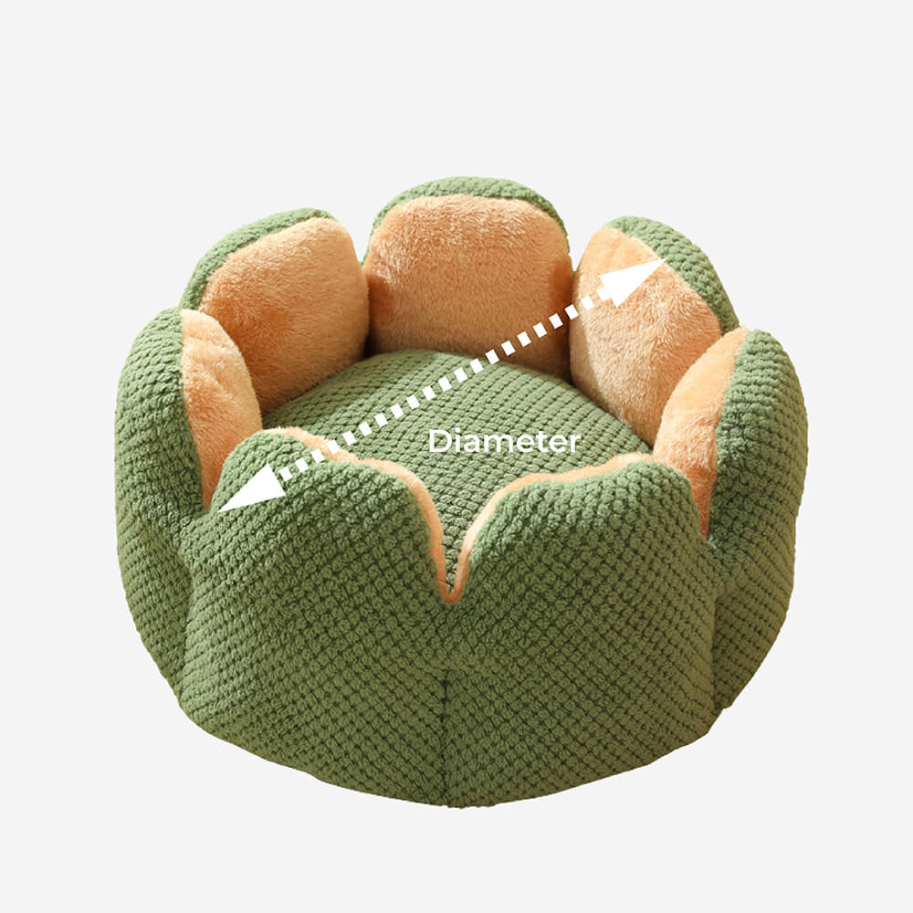 PawComfort - Mjuk Blomformad Katt- och Hundsäng för Ultimat Avkoppling