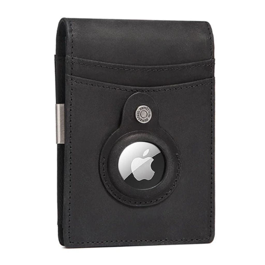 SleekWallet - Slim Läderplånbok med RFID-skydd och AirTag-fack, Elegant Design