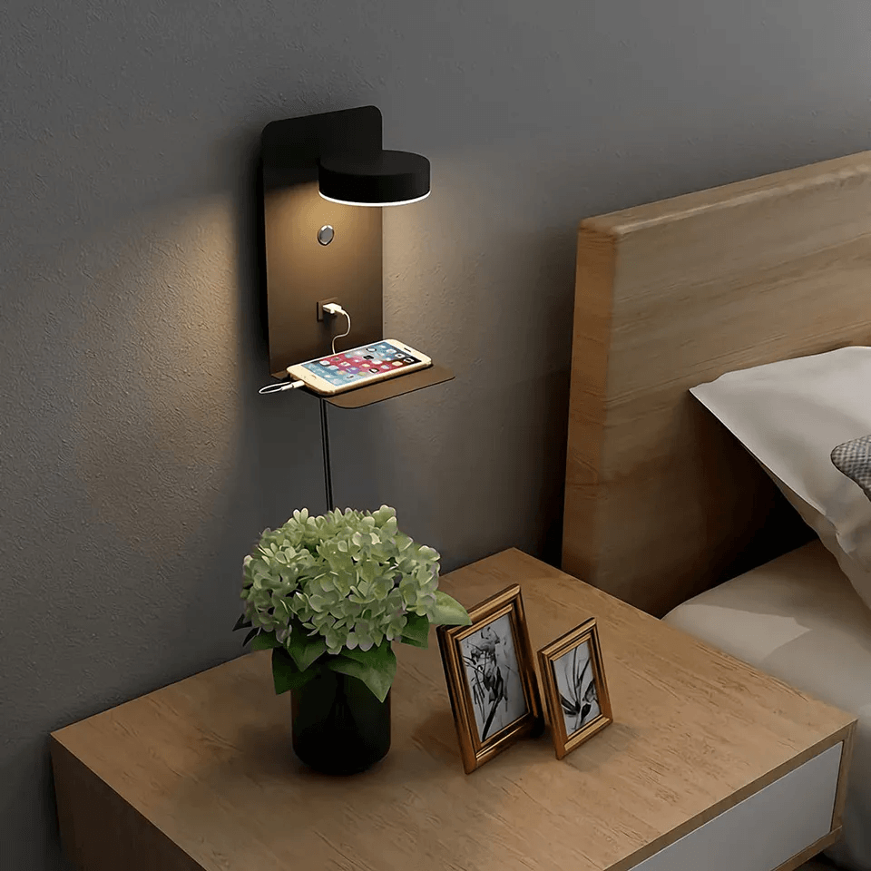 SmartLight - Vägglampa med USB-laddare