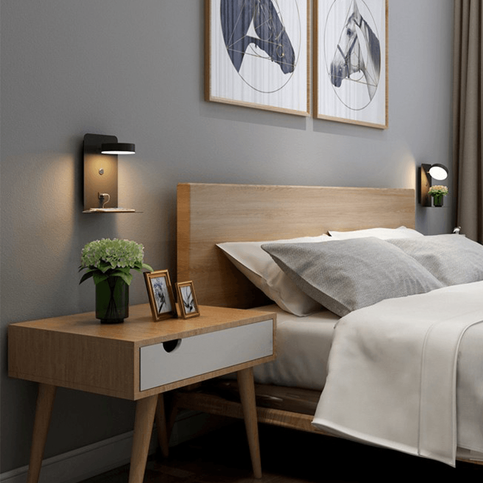 SmartLight - Vägglampa med USB-laddare