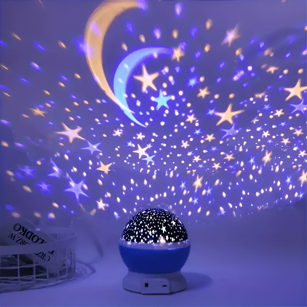 StarDream - Roterande Stjärnprojektor med Flera Färger för Barnrum