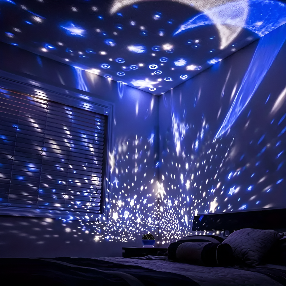 StarDream - Roterande Stjärnprojektor med Flera Färger för Barnrum