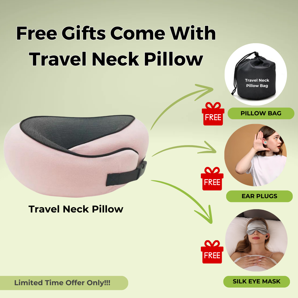 TravelEase - Ergonomisk Resekudde med Nackstöd för Bekväm Avkoppling
