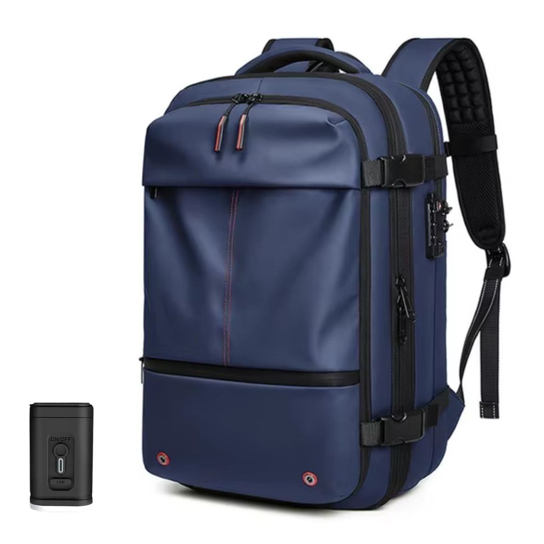 TravelEase - Vakuumkompressionsryggsäck 60L med Stöldskyddande Design och Vattenavvisande Tyg