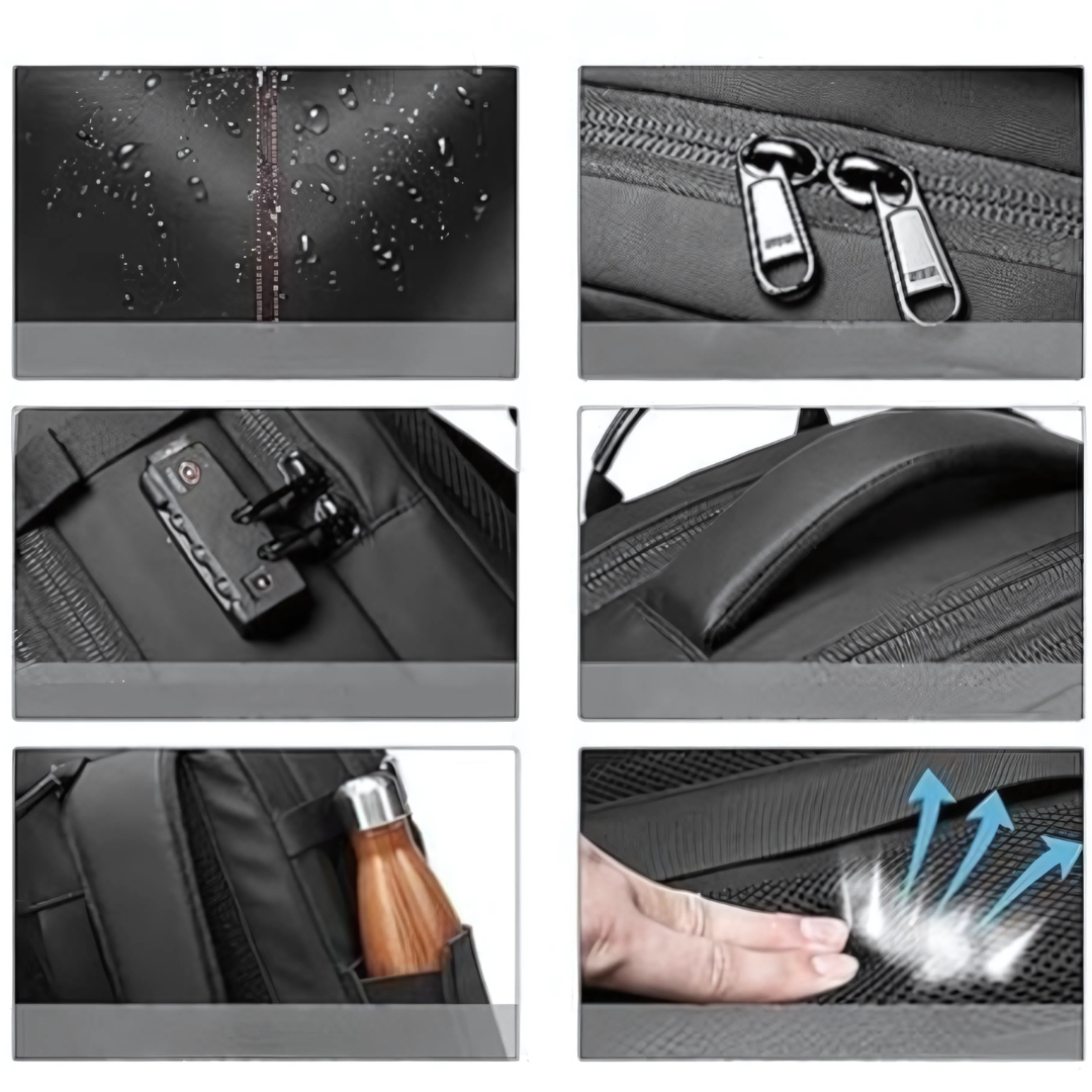 TravelEase - Vakuumkompressionsryggsäck 60L med Stöldskyddande Design och Vattenavvisande Tyg