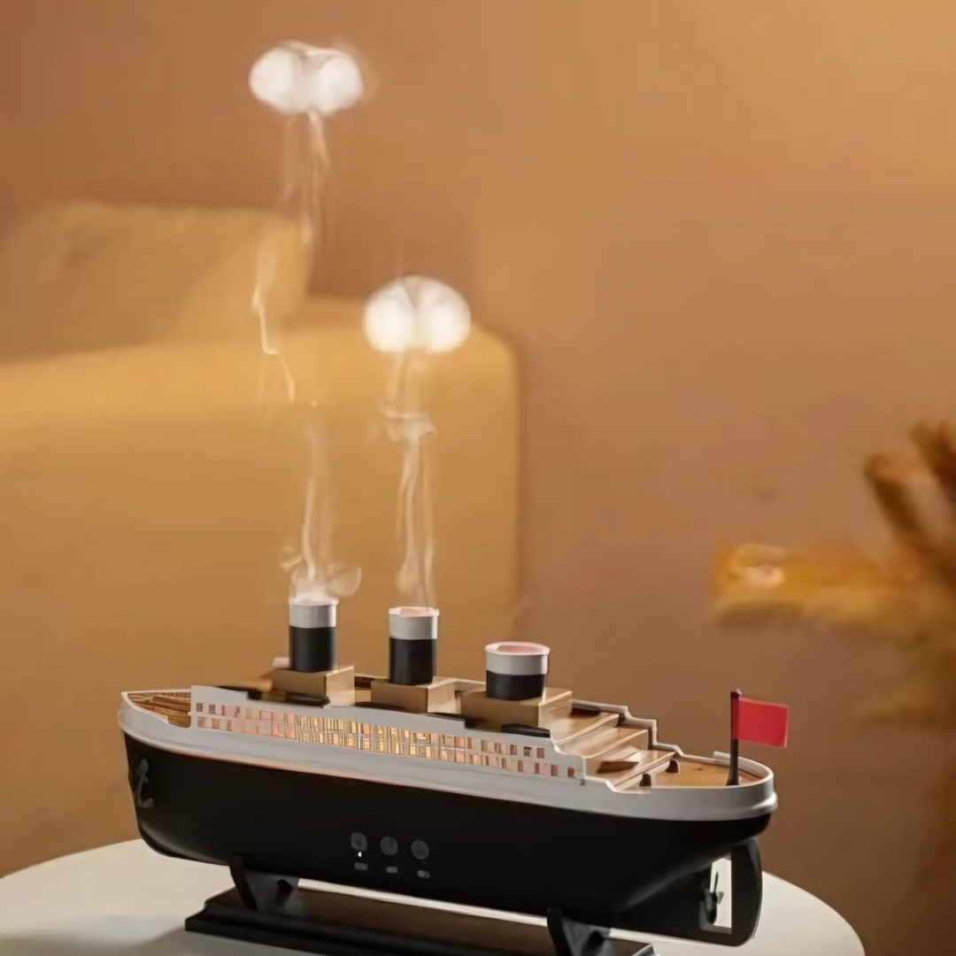 AquaEase - Luftfuktare med Aromadiffusor och LED-lampor för Sovrum