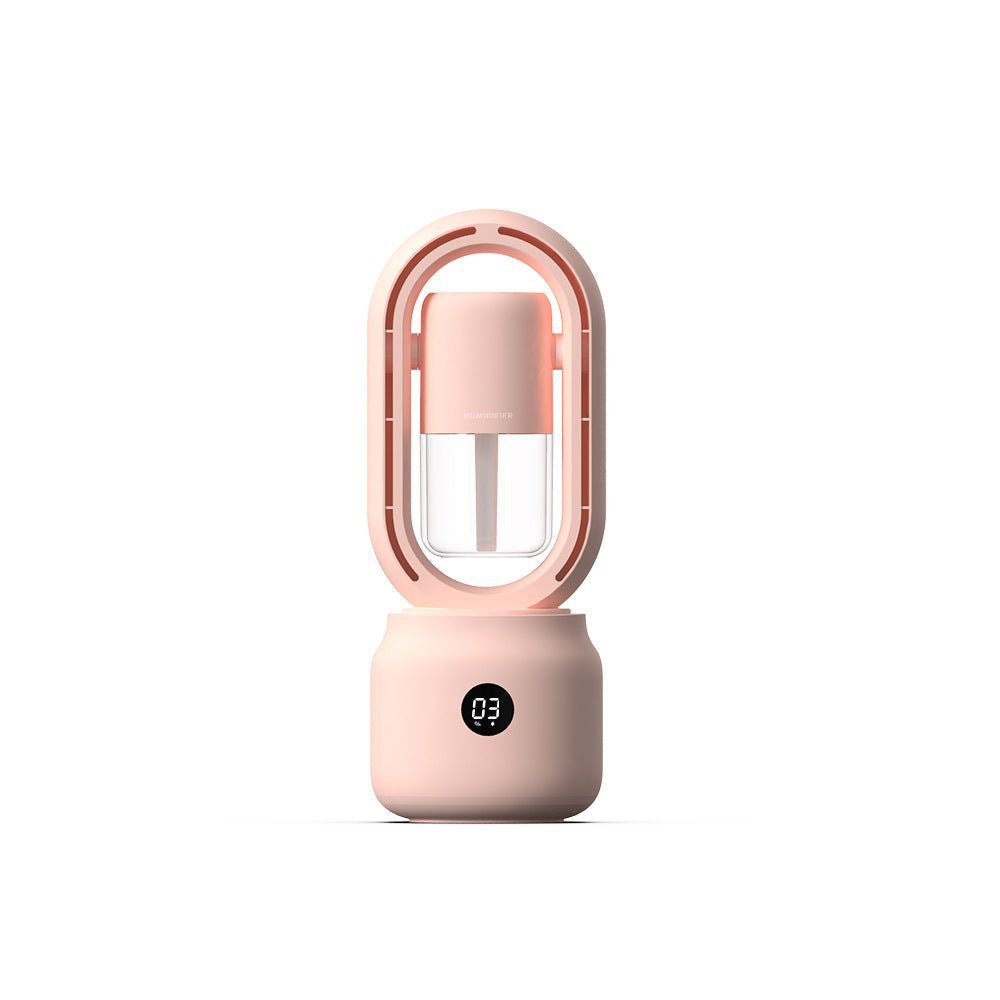 BreezePro - Bärbar Fläkt med Kylande Dimma, Nattljus och 4000 mAh Batteri