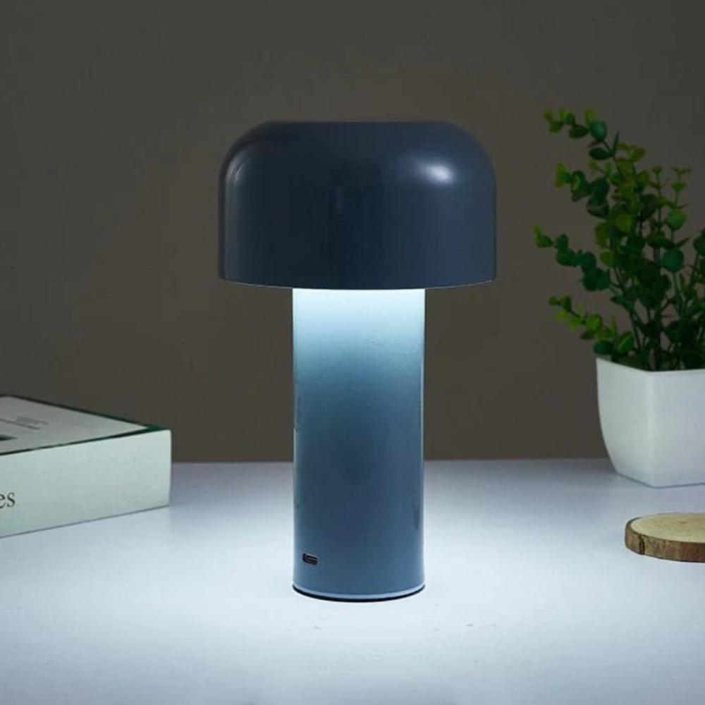 Charmig Svamp Bordslampa - Trådlös och Uppladdningsbar Batteridriven Design