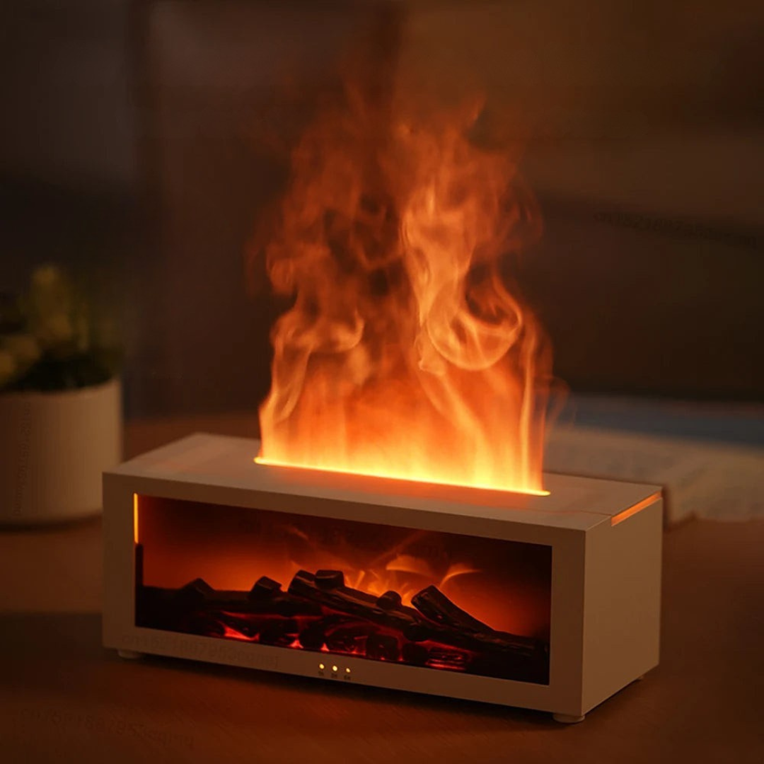 CozyAir - Luftfuktare och Luftrenare med Flammeffekt och Aromadiffusor
