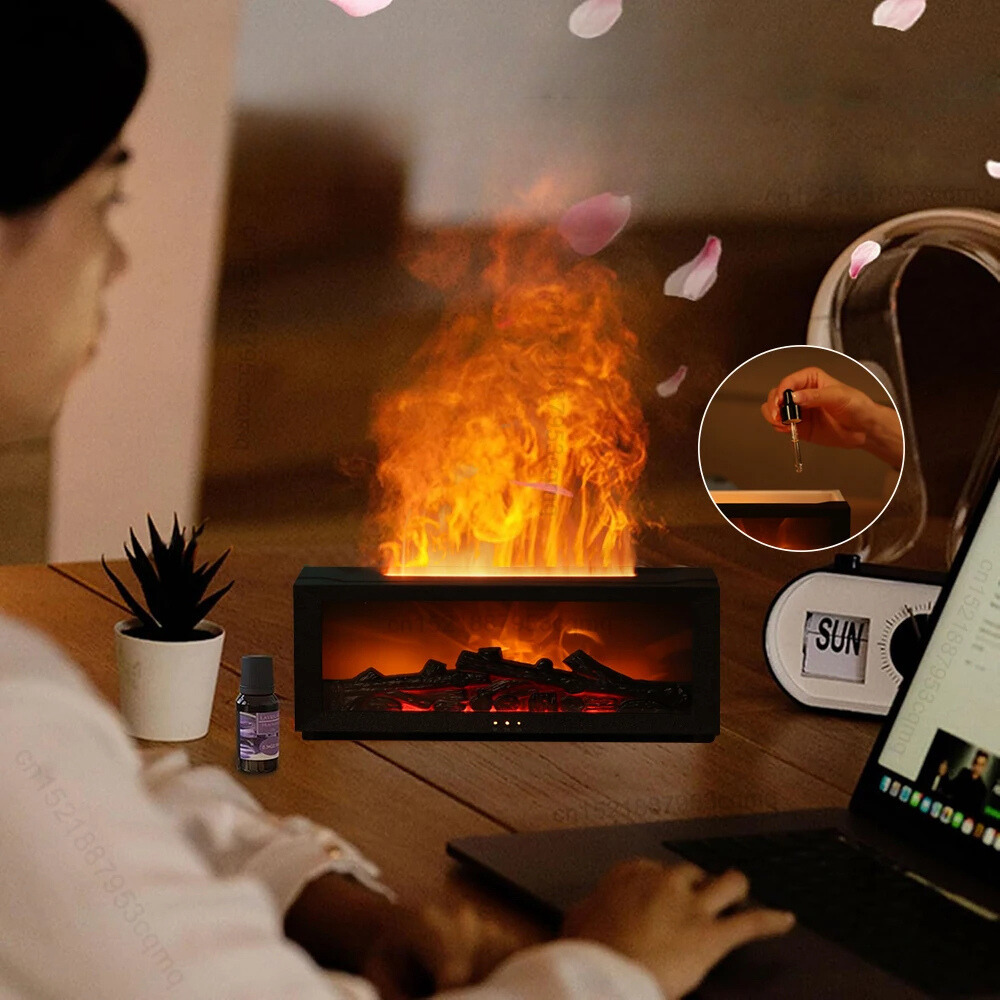 CozyAir - Luftfuktare och Luftrenare med Flammeffekt och Aromadiffusor