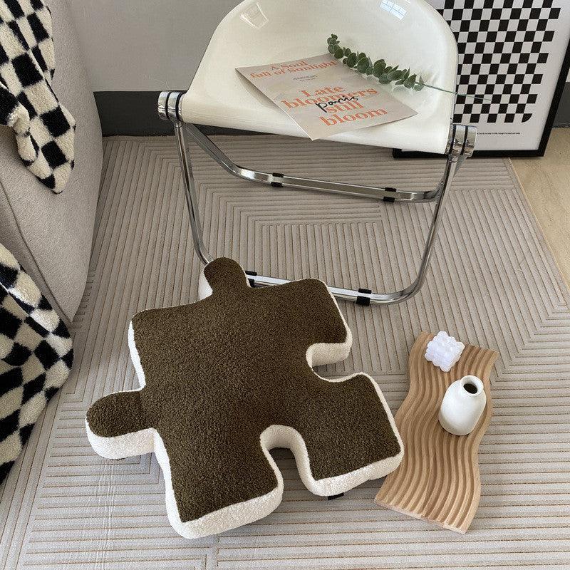 CozyNest - Lyxig Plyschkudde med Pusseldesign för Komfort och Stil 55x55 cm