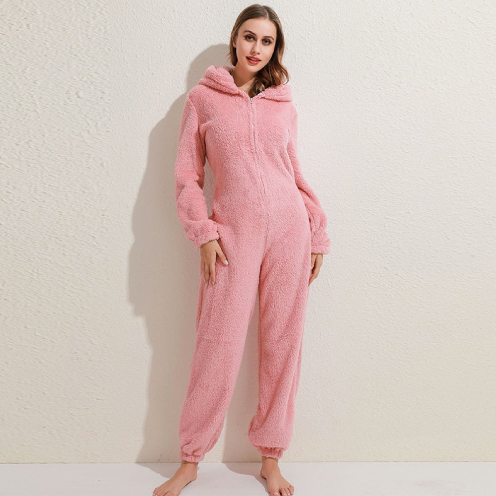 Cozybear - Supermjukt Fleece Onesie med Beroöron för Ultimat Komfort