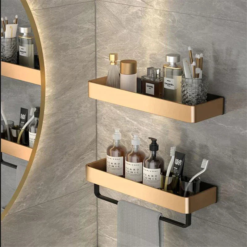 DecoShelf - Elegant Badrumshylla för Handdukar och Toalettartiklar