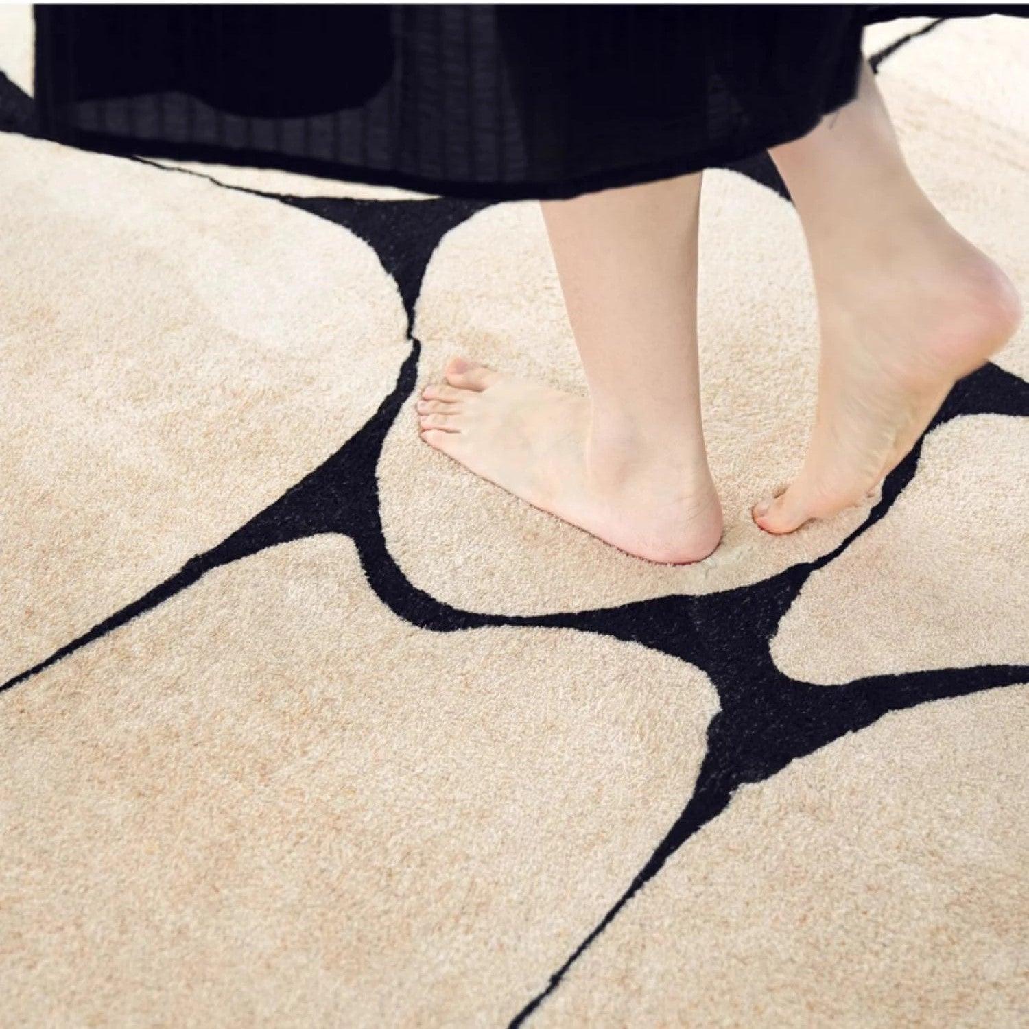 Sylvorak - Lyxig Rundmatta i Plysch för Modern Heminredning