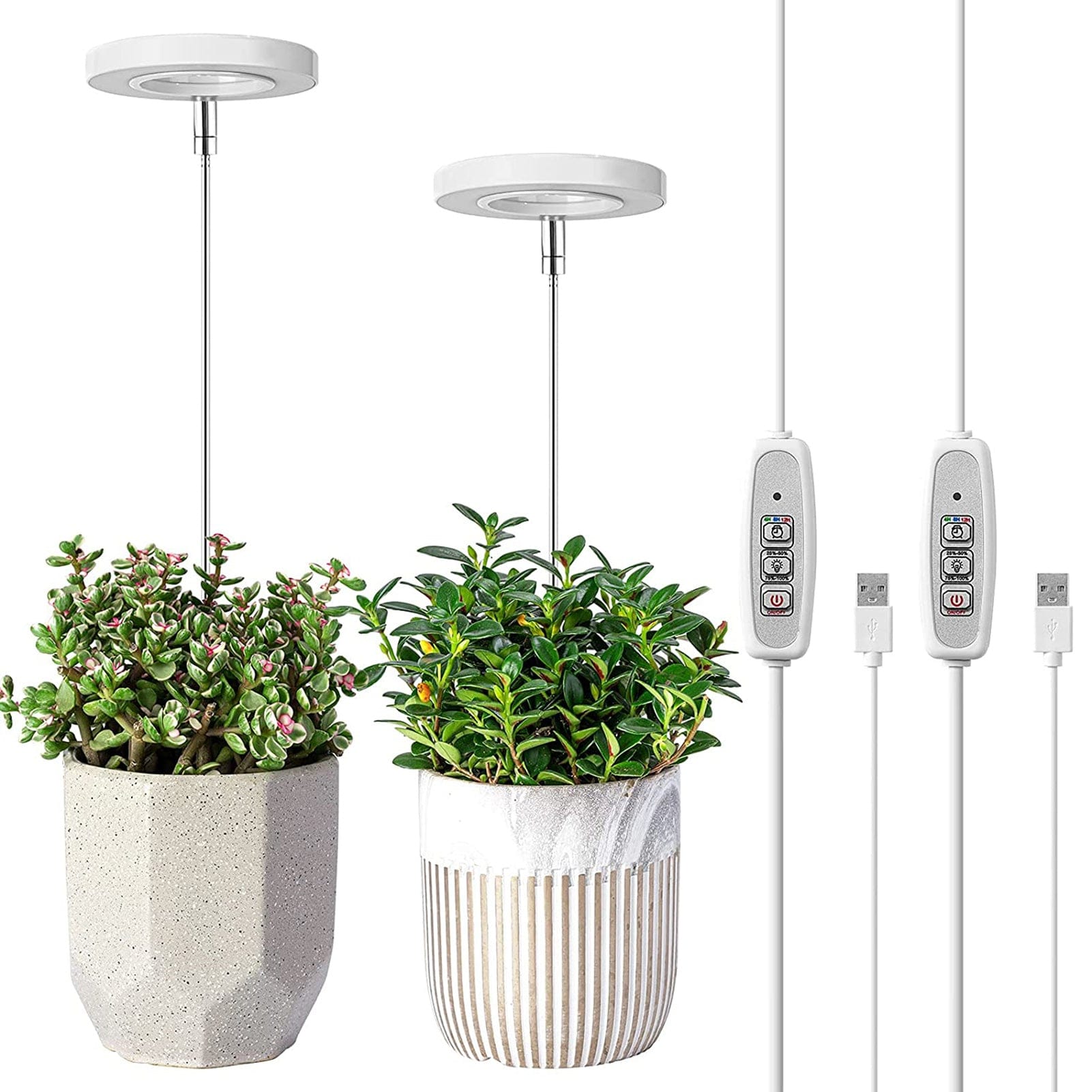 GrowEase - Justerbar LED Växtlampa med Fullspektrum för Inomhusväxter