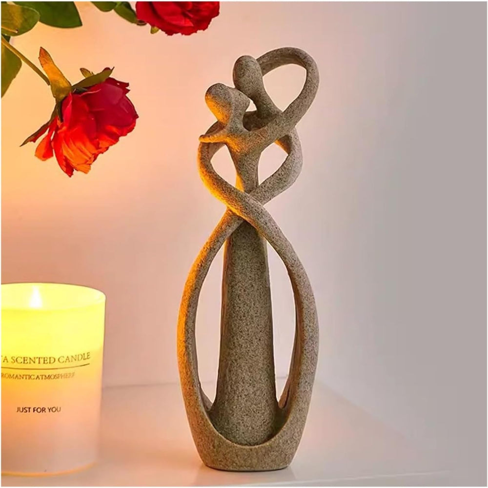 HeartArt - Modern Skulptur i Polyresin för Evig Kärlek och Dekoration 1