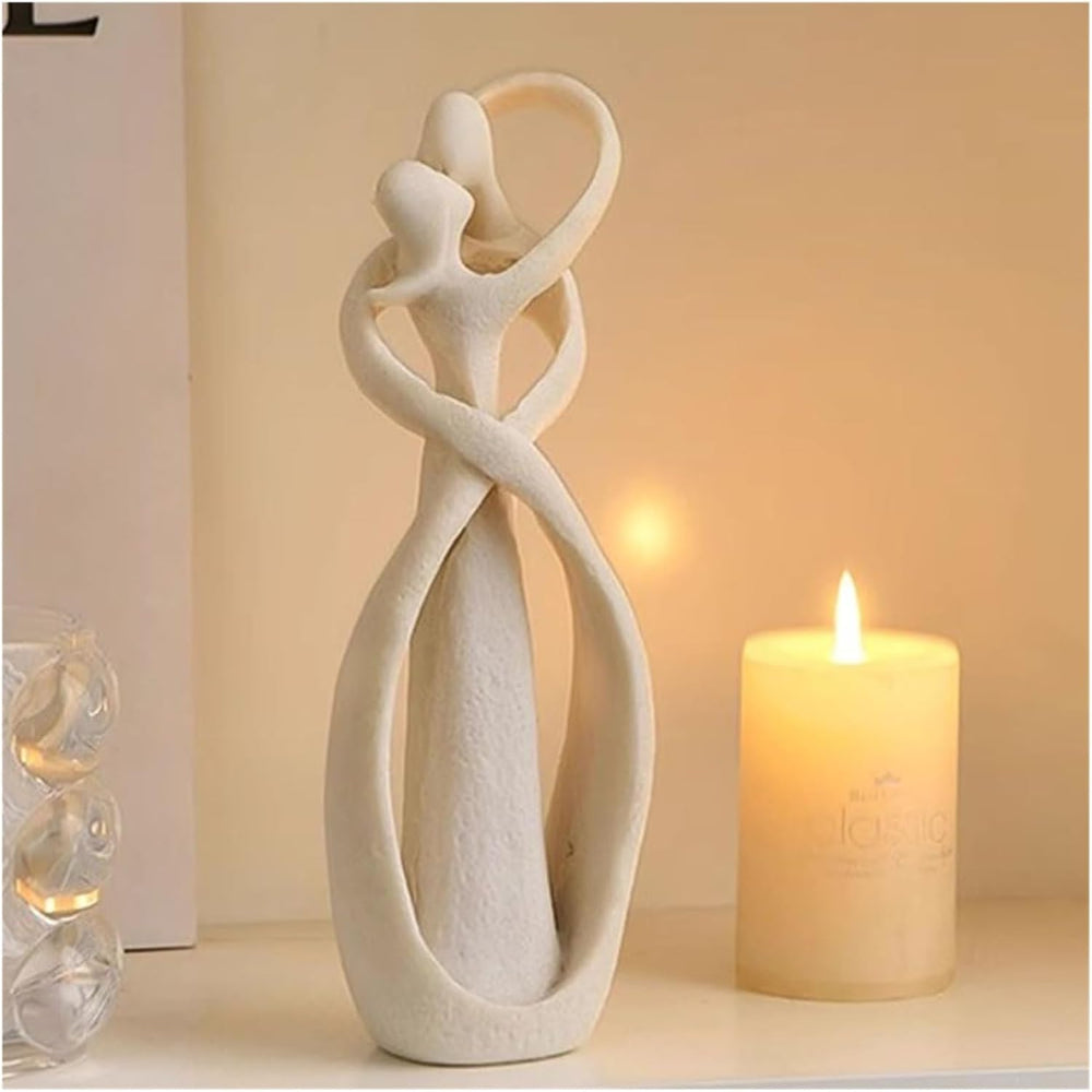 HeartArt - Modern Skulptur i Polyresin för Evig Kärlek och Dekoration 2