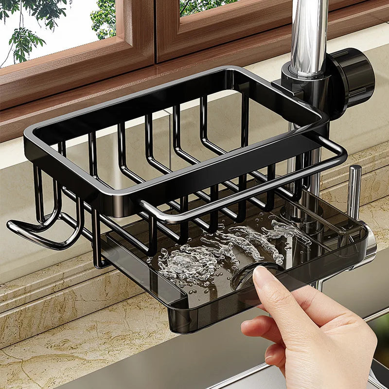 KitchenFlow - Aluminium Diskbänksorganisatör för Effektiv Förvaring