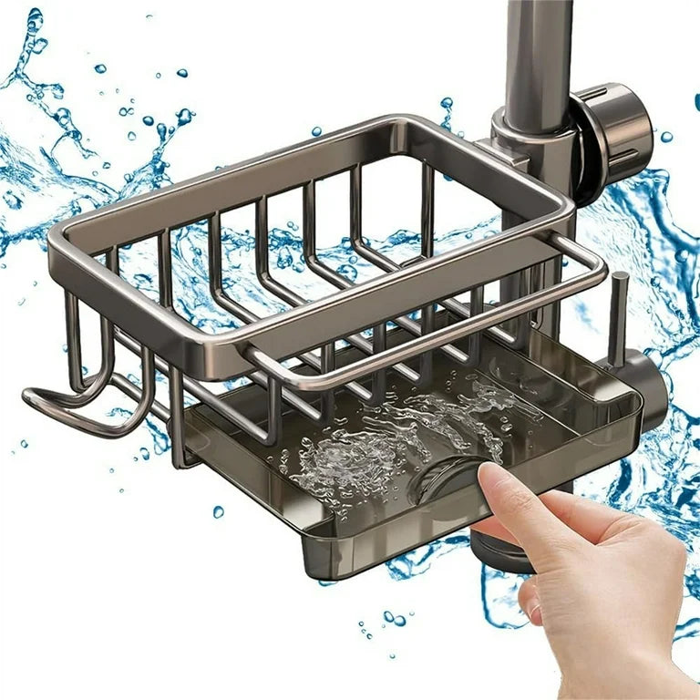 KitchenFlow - Aluminium Diskbänksorganisatör för Effektiv Förvaring