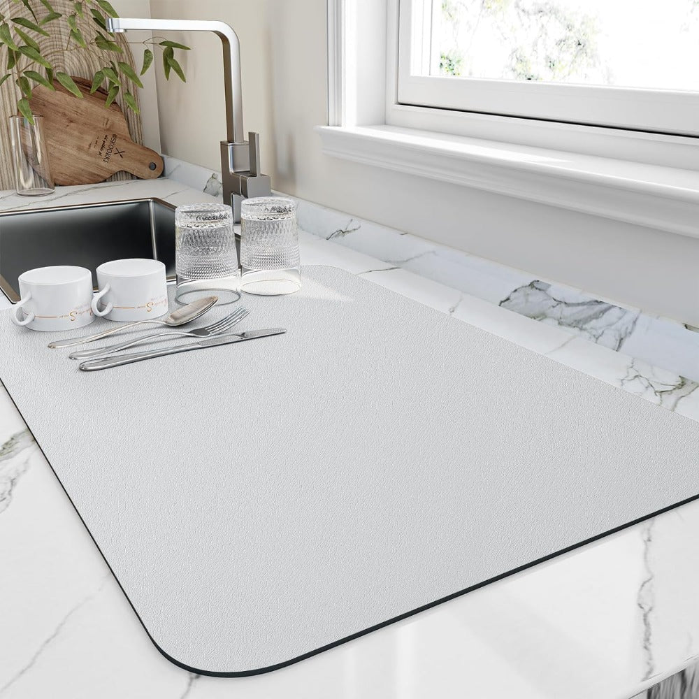 CuisineDry- Snabbtorkande Diatomit Diskställmatta för Effektiv Disktorkning