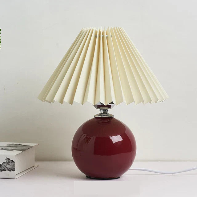 Lumara | Bordslampa – Vintage Design med Veckad Lampskärm för Mysig Belysning 0